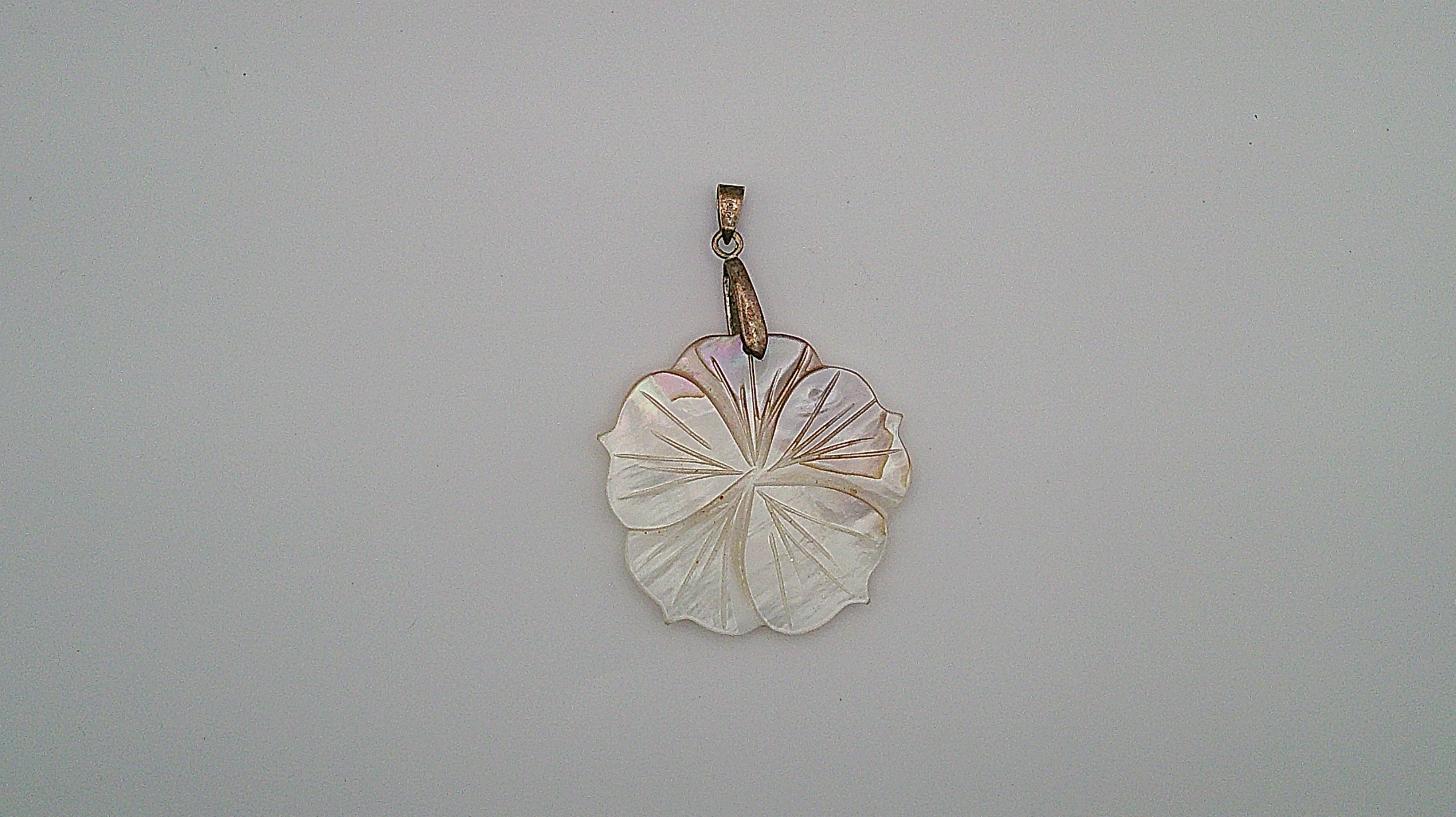 test - Carved Mother of Pearl Pendant